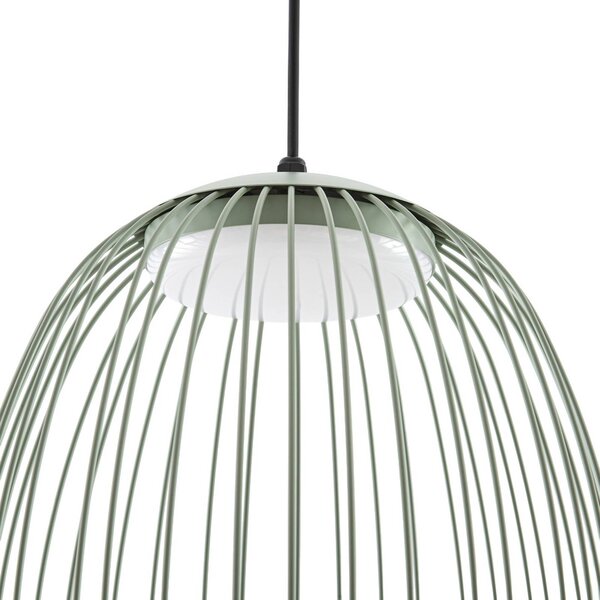 Lampa wisząca zewnętrzna LED Lucande Richi, zielona, Ø 35 cm, ściemniana Richi Lucande, możliwość ściemniania, zielony, metal, nowoczesny