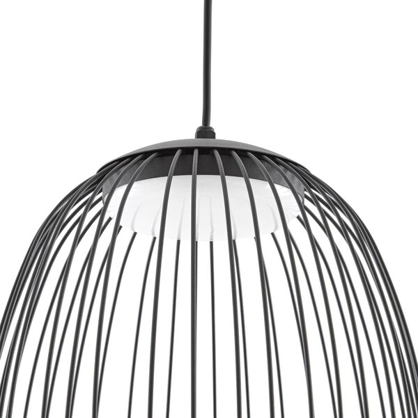 Lampa wisząca zewnętrzna LED Lucande Richi, czarna, Ø35 cm, ściemniana Richi Lucande, możliwość ściemniania, czarny, metal, nowoczesny