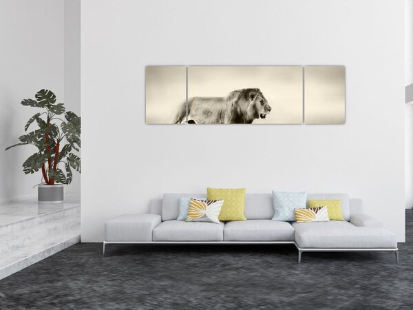 Obraz - Głodny lew (170x50 cm)