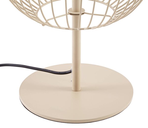 Lampa stojąca zewnętrzna LED Lucande Richi, beżowa, wysokość 90 cm, IP44 Richi, kremowy / amber, metal, nowoczesny