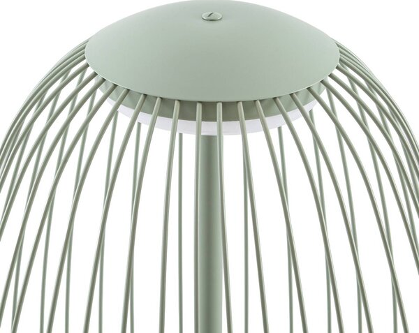 Lampa stojąca zewnętrzna LED Lucande Richi, zielona, wysokość 90 cm, IP44 Richi, zielony, metal, nowoczesny
