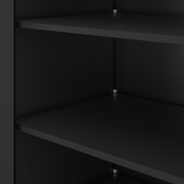 Szafa na akta kartotekowa na klucz czarna ALEX D600 450 x 1850 x 600 mm