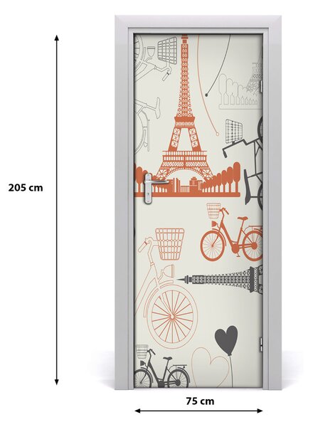 Naklejka fototapeta na drzwi Symbole Francji