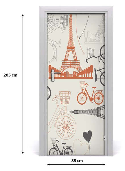 Naklejka fototapeta na drzwi Symbole Francji