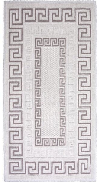 Szarobeżowy bawełniany chodnik Vitaus Versace, 80x200 cm