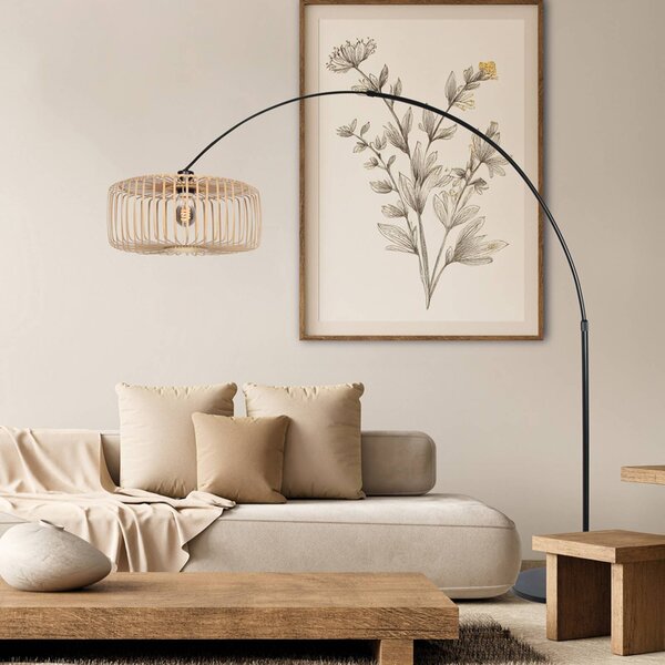 Steinhauer Lampa łukowa - lampa stojąca Sparkled Light, czarny, salon / jadalnia, metal