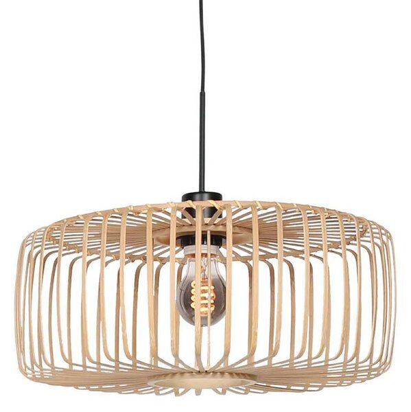 Steinhauer Lampa wisząca Sparkled Light, możliwość ściemniania, czarny, salon / jadalnia, bambus