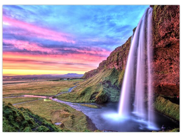 Obraz - Wodospad Seljalandsfoss (70x50 cm)
