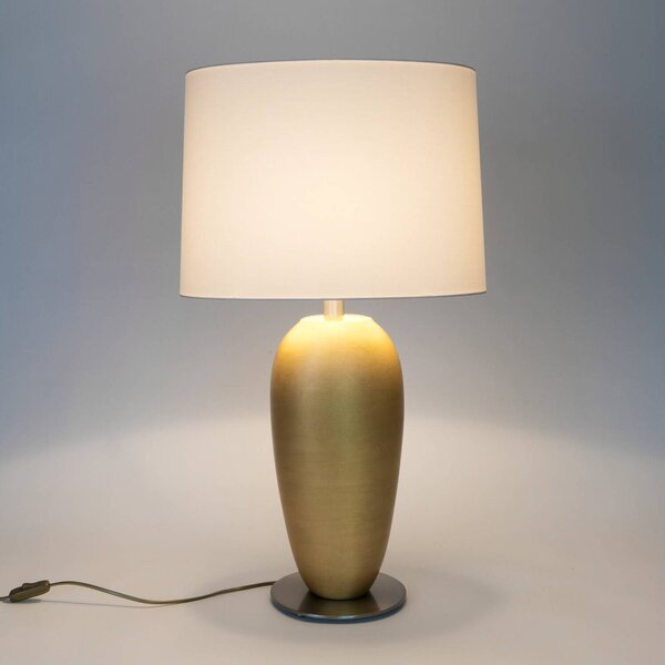 Holländer Lampa stołowa OMEGA OVAL, mosiężny / złoty, salon / jadalnia, ceramika