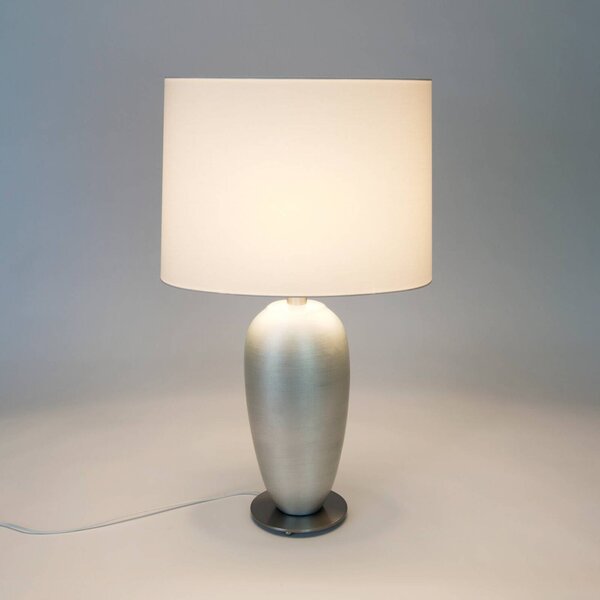 Holländer Lampa stołowa OMEGA OVAL, chromowy / srebrny, salon / jadalnia, ceramika