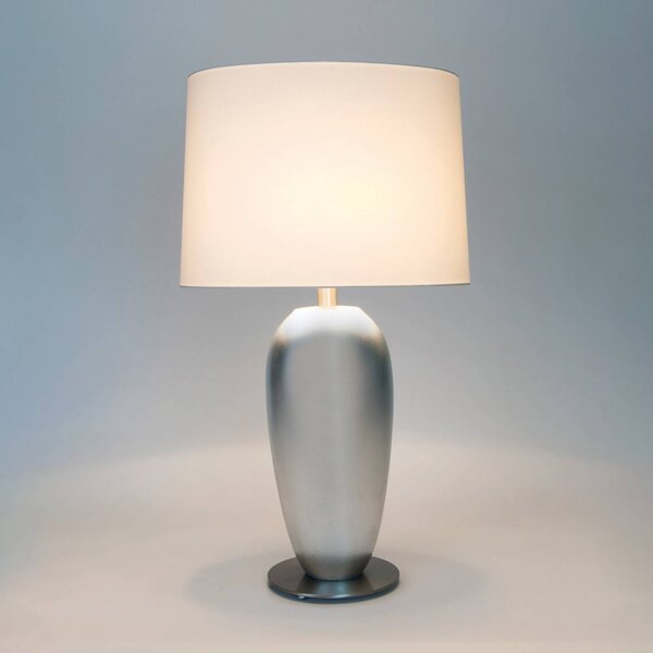 Holländer Lampa stołowa LAMBDA OVAL, chromowy / srebrny, salon / jadalnia, ceramika