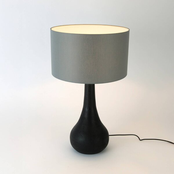 Holländer Lampa stołowa RODOLFO, czarny, salon / jadalnia, drewno