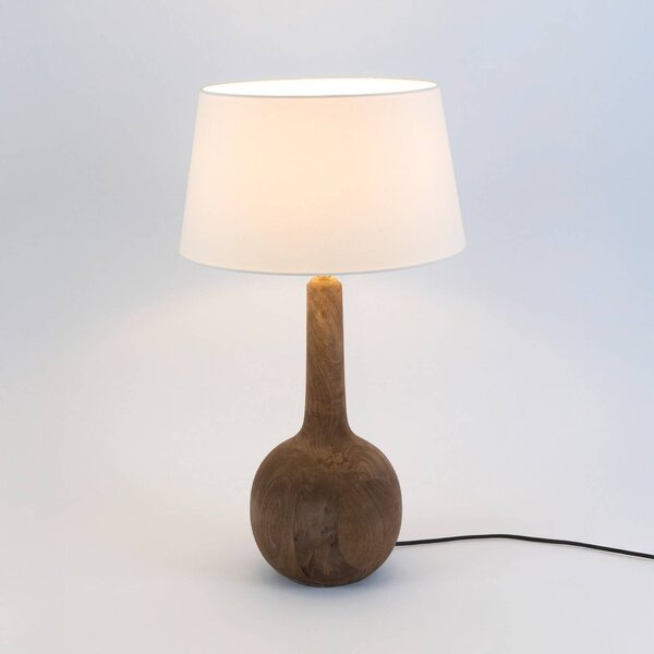 Holländer Lampa stołowa VEZZANA, ciemne drewno, salon / jadalnia, drewno