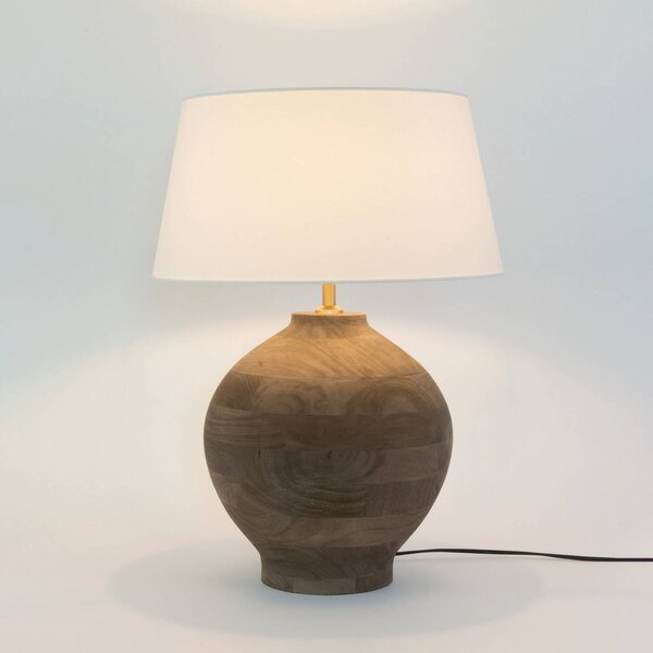 Holländer Lampa stołowa SORATTE, ciemne drewno, salon / jadalnia, drewno