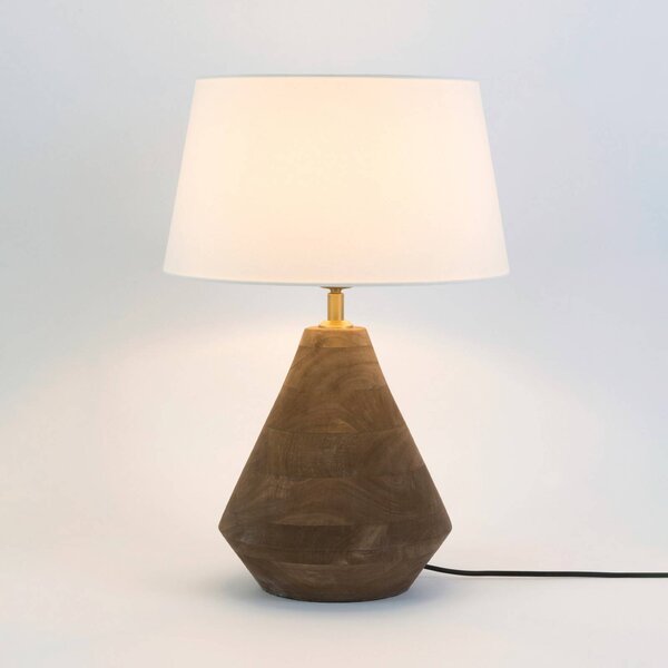 Holländer Lampa stołowa CAPANNE, ciemne drewno, salon / jadalnia, drewno