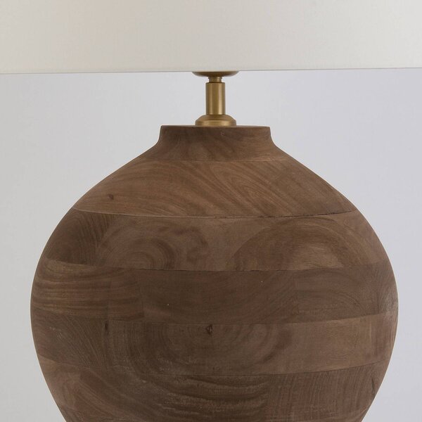 Holländer Lampa stołowa SORATTE, ciemne drewno, salon / jadalnia, drewno