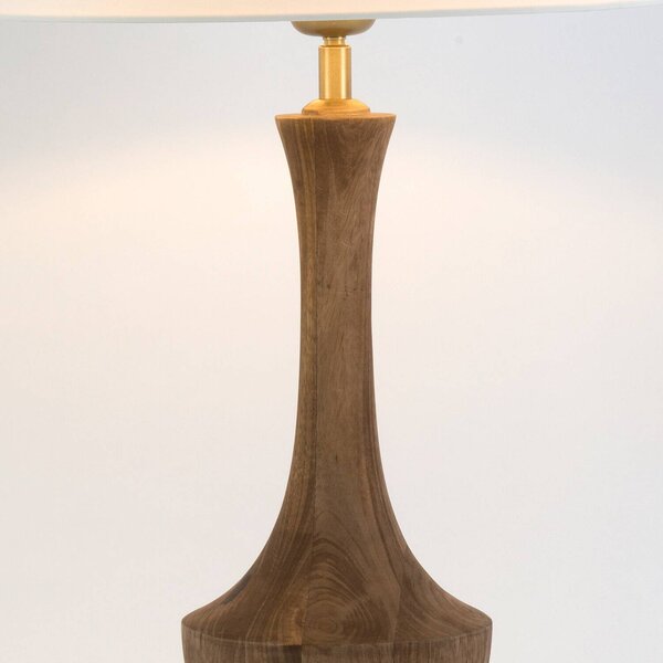 Holländer Lampa stołowa SUBASIO, ciemne drewno, salon / jadalnia, drewno