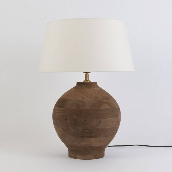 Holländer Lampa stołowa SORATTE, ciemne drewno, salon / jadalnia, drewno