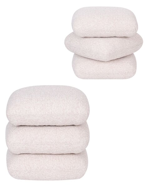 Nowoczesna pufa obrotowa Vario do salonu, beżowa