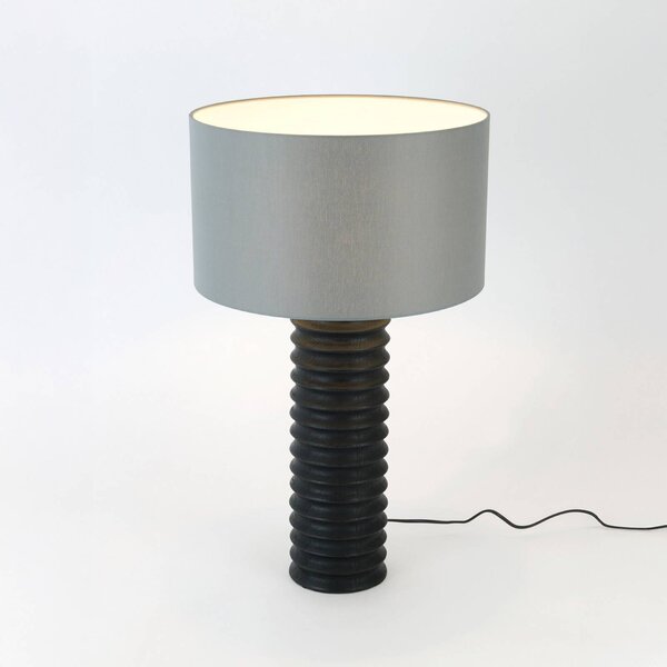 Holländer Lampa stołowa BENEDETTO, czarny, salon / jadalnia, drewno