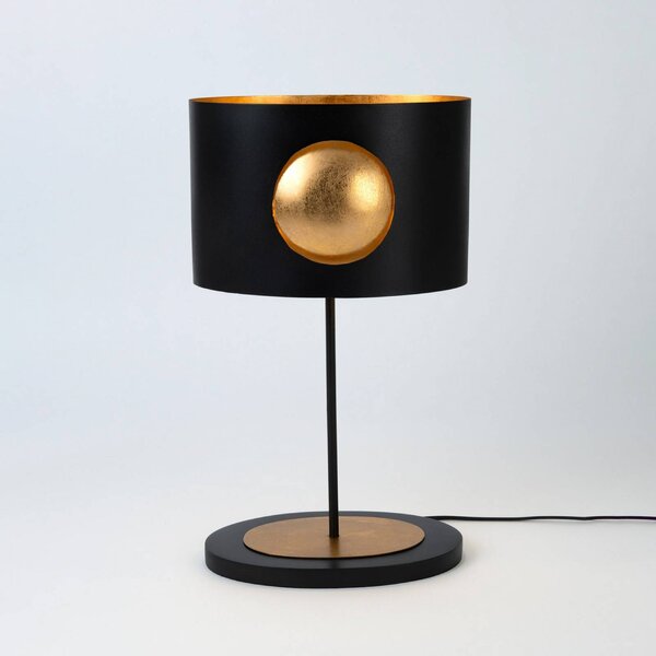 Holländer Lampa stołowa AURORA OVAL, czarny, salon / jadalnia, metal, nowoczesny