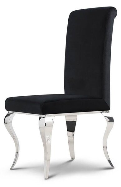 Krzesło glamour Premier Black - krzesło tapicerowane czarne