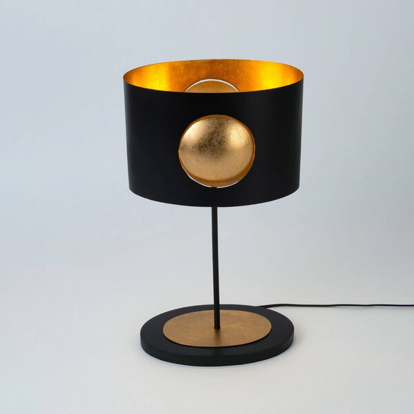 Holländer Lampa stołowa AURORA OVAL, czarny, salon / jadalnia, metal, nowoczesny
