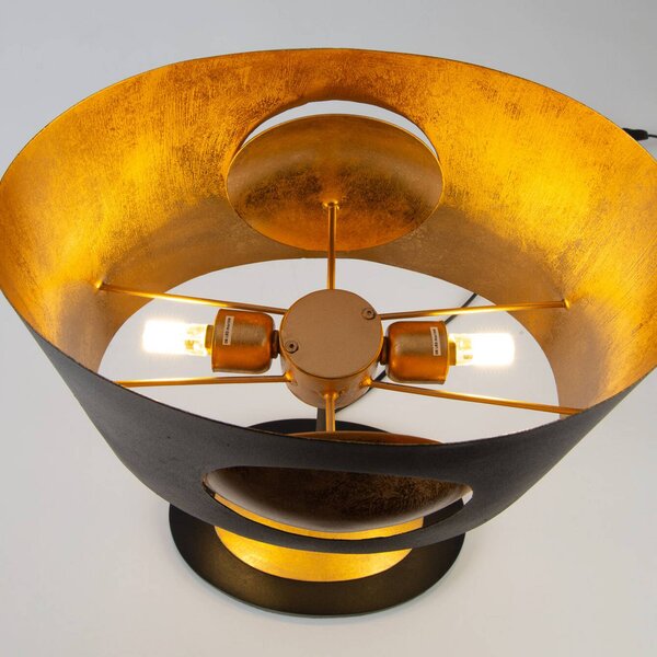 Holländer Lampa stołowa AURORA OVAL, czarny, salon / jadalnia, metal, nowoczesny