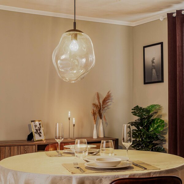 Lampa wisząca szklana Sol TK Lighting, możliwość ściemniania, przezroczysty / transparentny, salon / jadalnia, szkło, nowoczesny