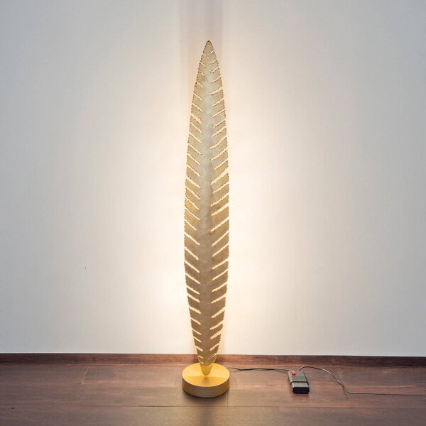 Holländer Lampa stojąca PIETRO, mosiężny / złoty, salon / jadalnia, metal