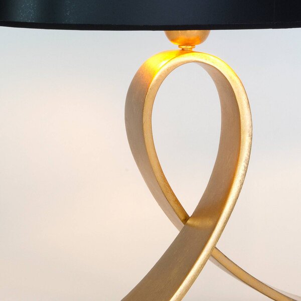 Holländer Lampa stołowa CICLO OVAL, czarny, salon / jadalnia, metal, nowoczesny