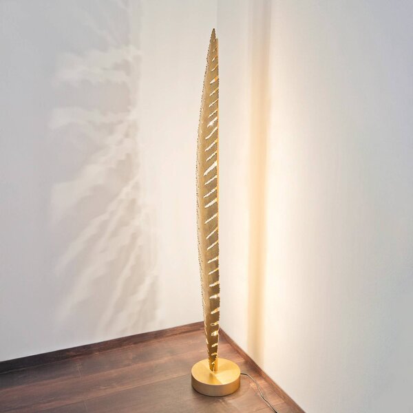 Holländer Lampa stojąca PIETRO, mosiężny / złoty, salon / jadalnia, metal