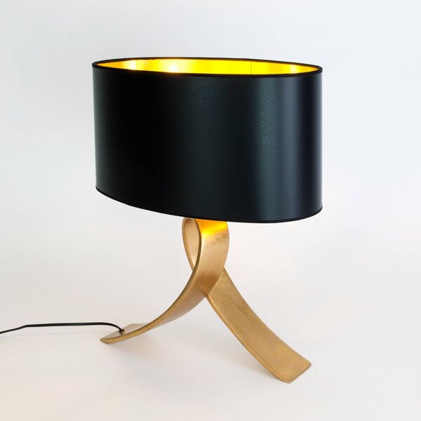 Holländer Lampa stołowa CICLO OVAL, czarny, salon / jadalnia, metal, nowoczesny