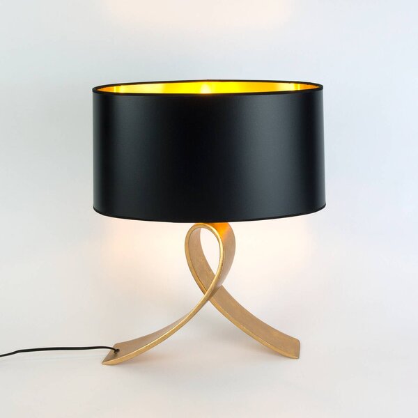 Holländer Lampa stołowa CICLO OVAL, czarny, salon / jadalnia, metal, nowoczesny