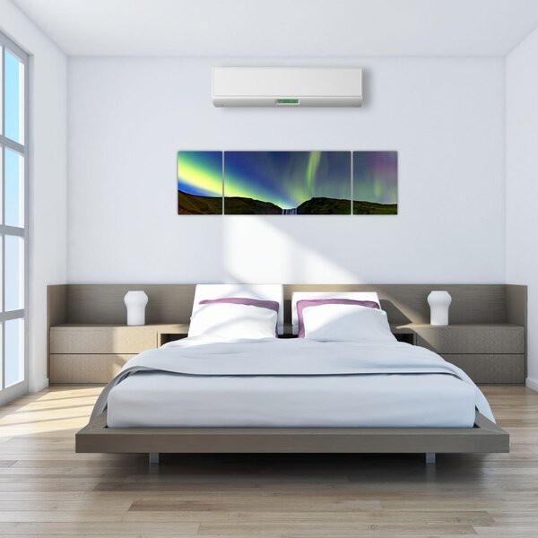 Obraz - Zorza polarna na Islandii (170x50 cm)