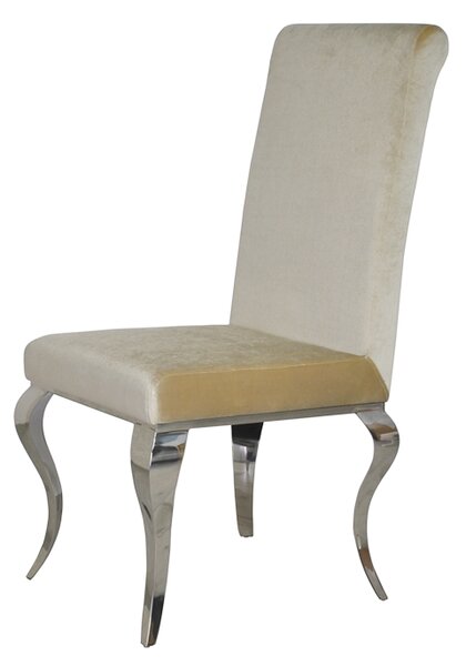 Krzesło glamour Premier Beige - krzesło tapicerowane beżowe