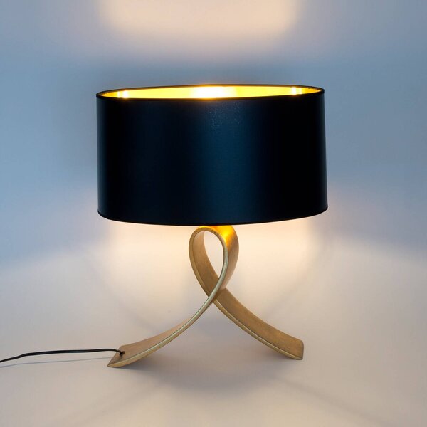 Holländer Lampa stołowa CICLO OVAL, czarny, salon / jadalnia, metal, nowoczesny