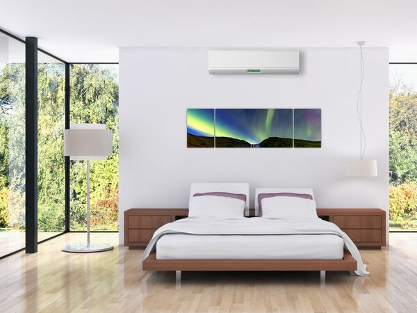 Obraz - Zorza polarna na Islandii (170x50 cm)