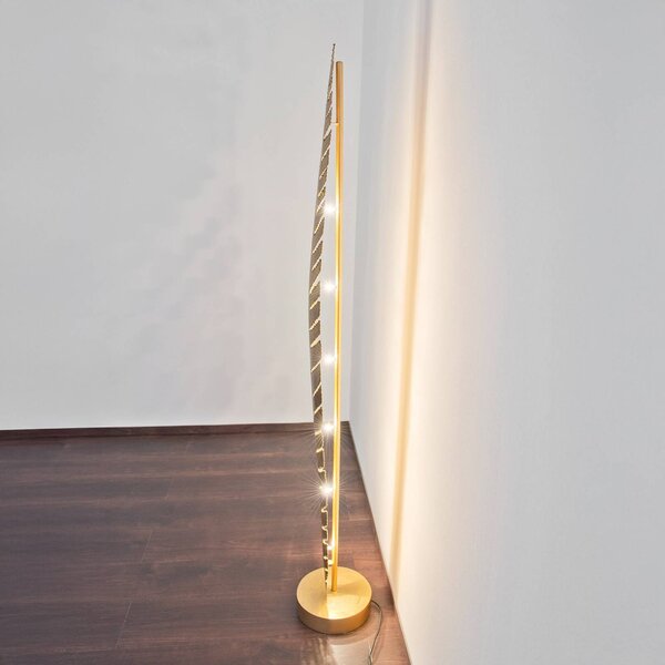 Holländer Lampa stojąca PIETRO, mosiężny / złoty, salon / jadalnia, metal