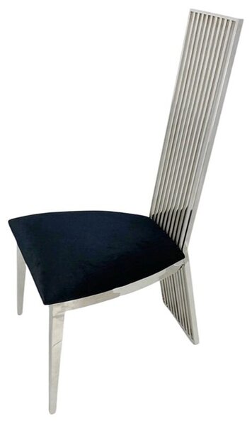 Krzesło glamour Parker Black - krzesło tapicerowane czarne