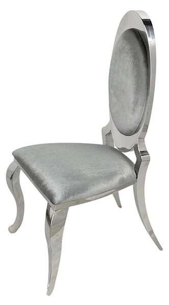 Krzesło glamour Victoria II Dark Grey - krzesło tapicerowane szare