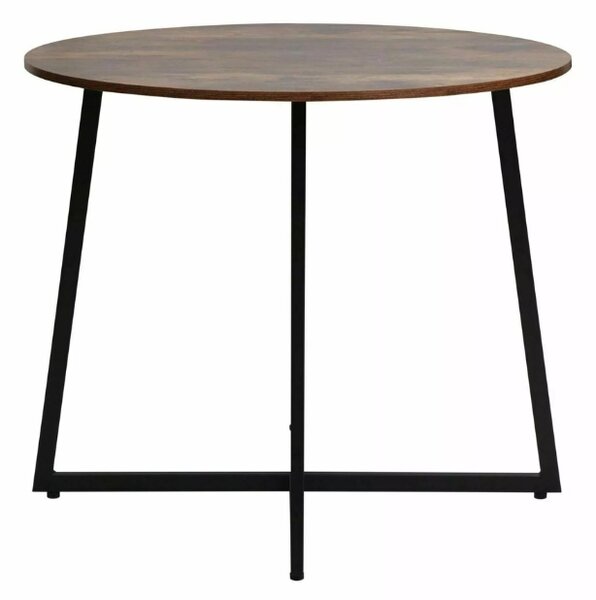 PROMOCJA Okrągły stół jadalniany LUNA 90 cm, rustykalny brąz II. jakość