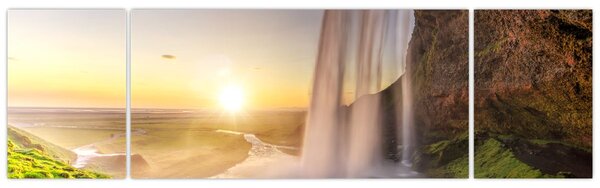 Obraz - Seljalandsfoss od tyłu jaskini (170x50 cm)