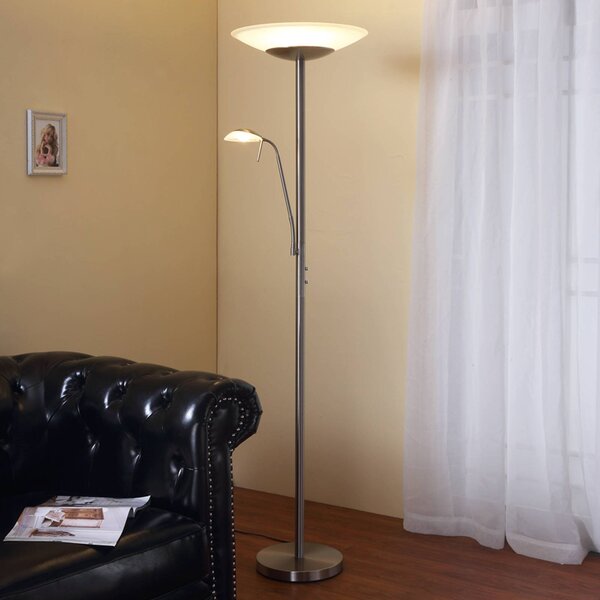 Lampa stojąca LED Ragna Lindby, możliwość ściemniania, salon / jadalnia, metal, nowoczesny