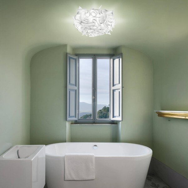 Slamp Lampa sufitowa designerska VELI M, możliwość ściemniania, biały / opal, salon / jadalnia, tworzywo sztuczne, design