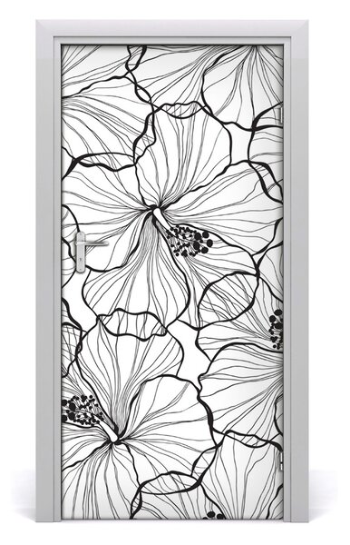 Okleina samoprzylepna fototapety na drzwi Hibiskus