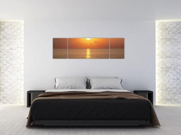 Obraz - Zachód słońca nad oceanem (170x50 cm)