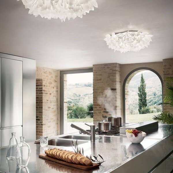 Slamp Kinkiet designerski Veli, możliwość ściemniania, biały / opal, salon / jadalnia, tworzywo sztuczne, design