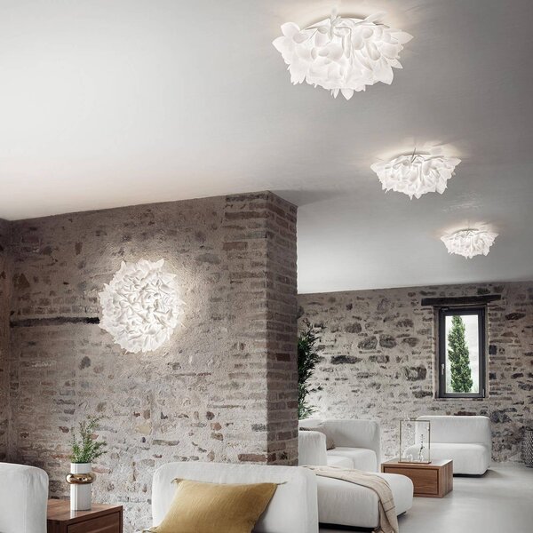 Slamp Kinkiet designerski Veli, możliwość ściemniania, biały / opal, salon / jadalnia, tworzywo sztuczne, design