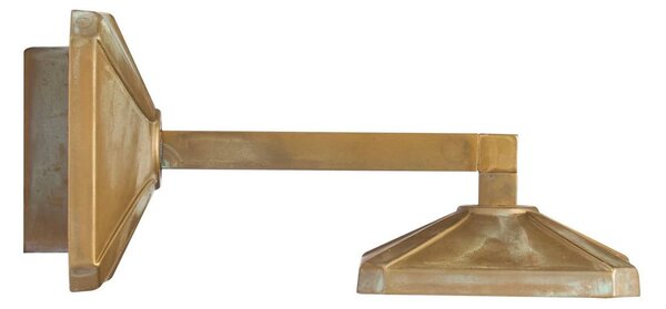 Moretti Luce Kinkiet zewnętrzny Aura Frame, brązowy / mosiężny, mosiądz, dworkowy / rustykalny